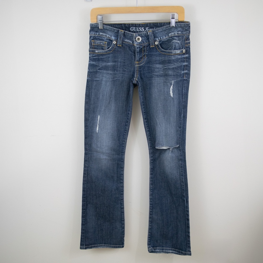Guess Daredevil Boot Cut Medium Wash Jeans Size 27